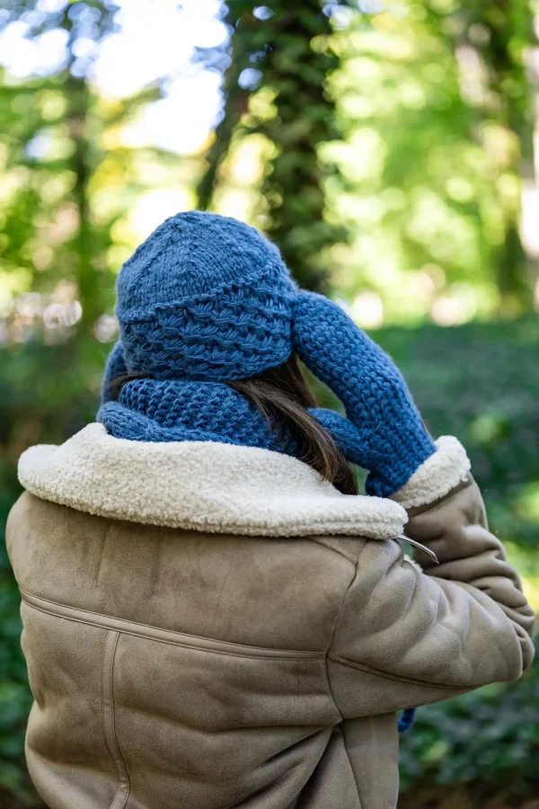 Czapka Merino Hope &Quot;Ciemny Niebieski&Quot; + Podszewka Jedwab 42 Czapka Merino Niebieska Jedwab