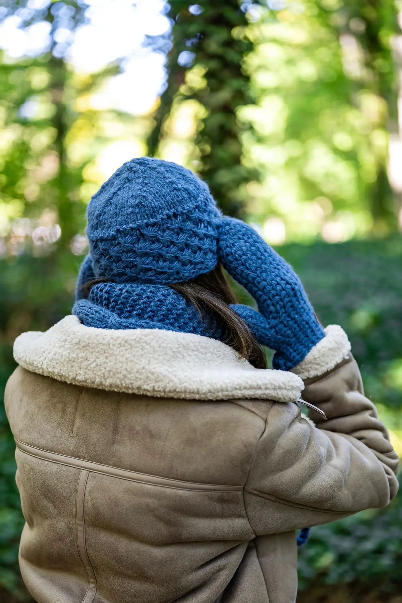 Czapka MERINO Hope "Ciemny niebieski" + podszewka JEDWAB 147 czapka merino niebieska jedwab