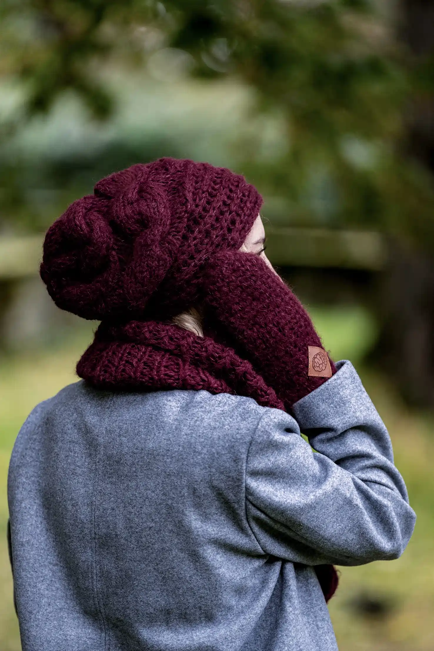 Czapka MERINO This is it "Bordo" 35 czapka na zamówienie merino