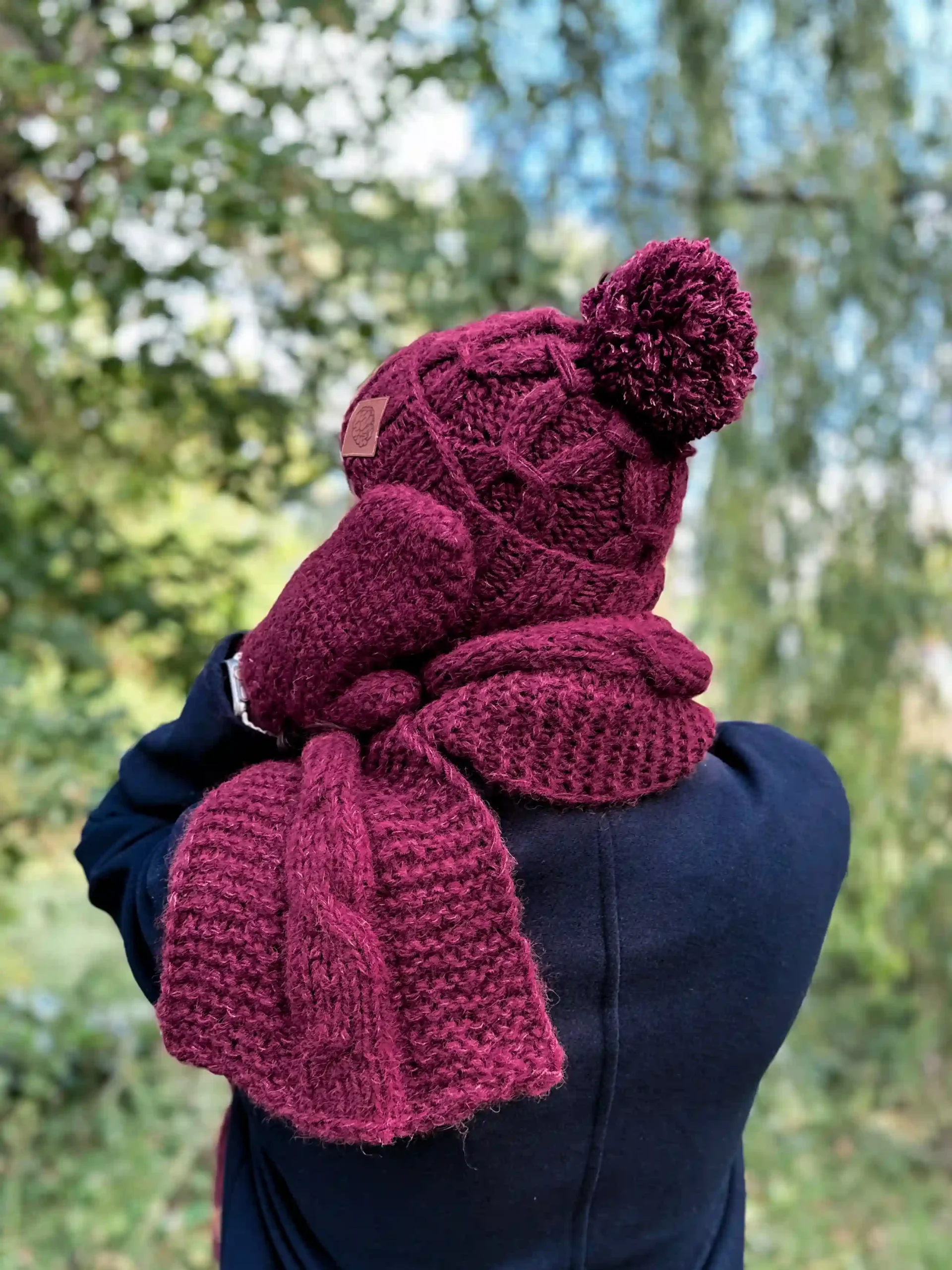 Męska czapka MERINO Euforia "Bordo" 112 czapka welniana meska scaled 1