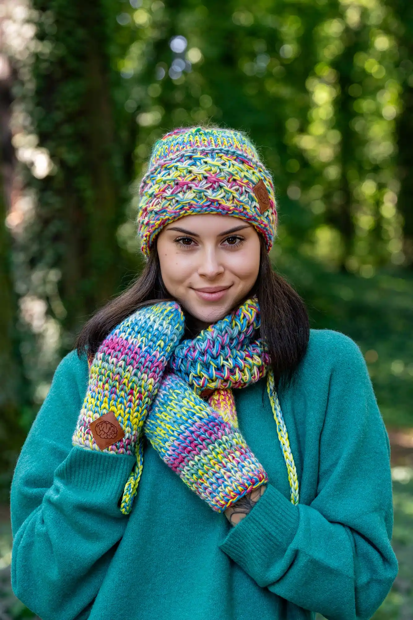 Czapka MERINO 100% Hope "Cukierki" + podszewka BAWEŁNA 145 czapka z moim logo