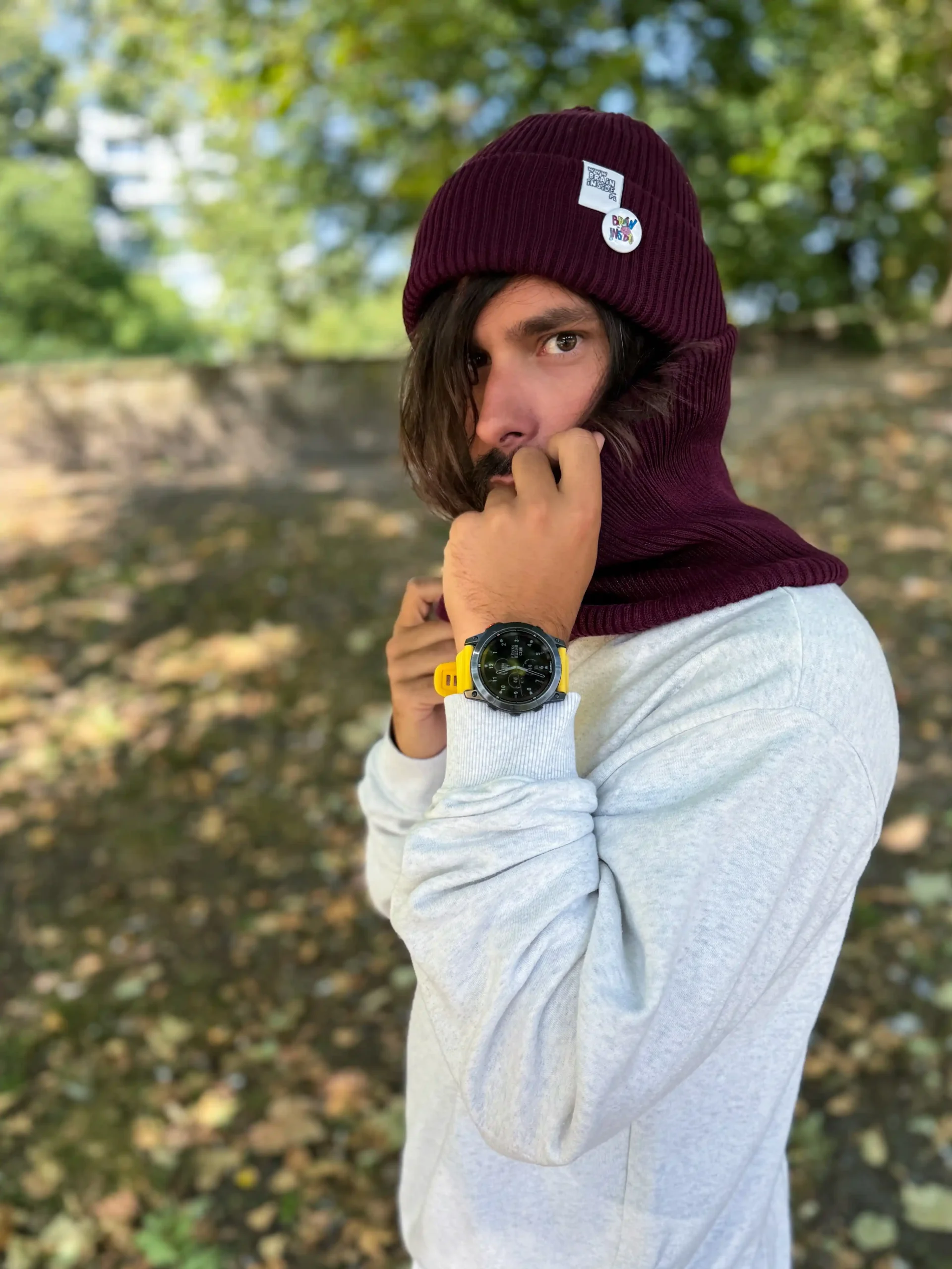 Męska czapka beanie z bawełny logo kolorowe "Bordo" 27 czapki dla firm scaled 1