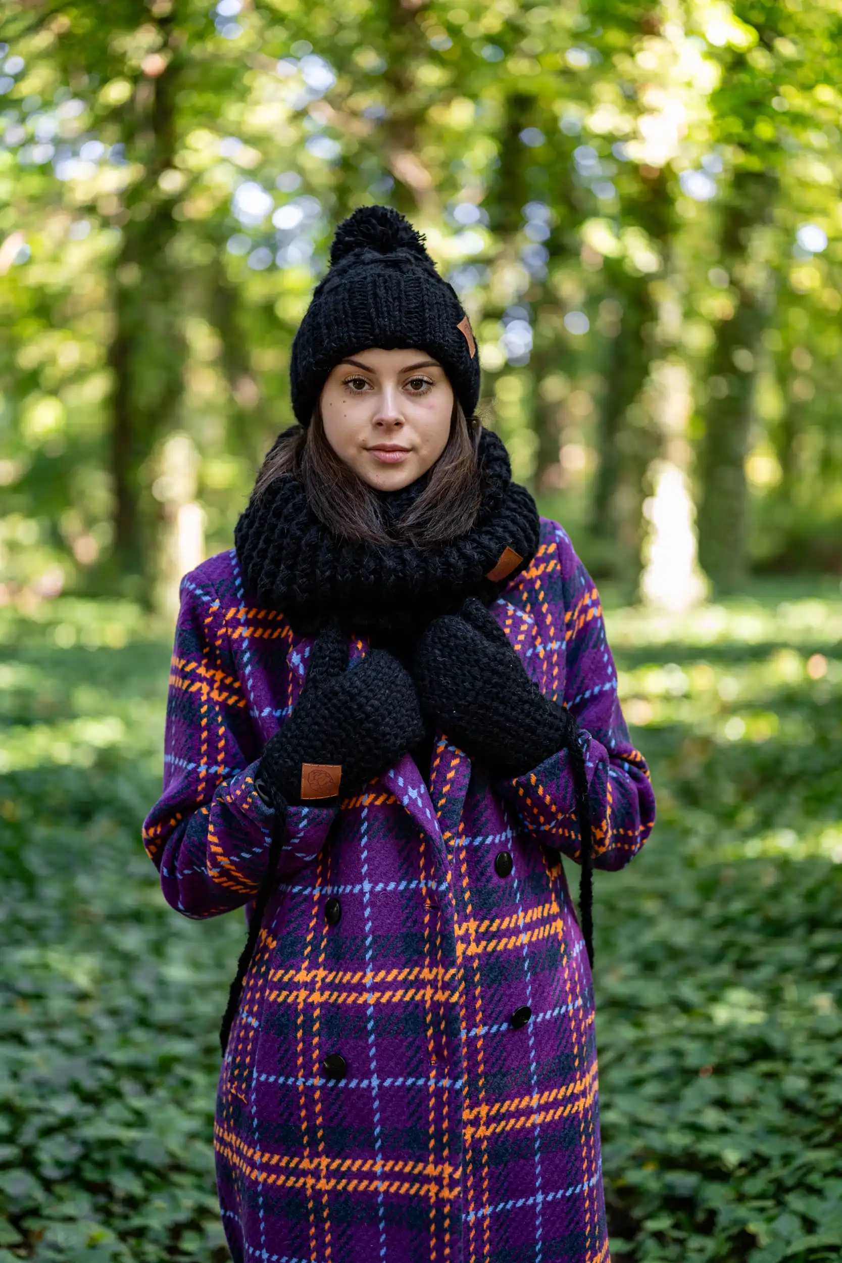 Czapka MERINO Euforia "Czarny" 141 czarna czapka damska merino