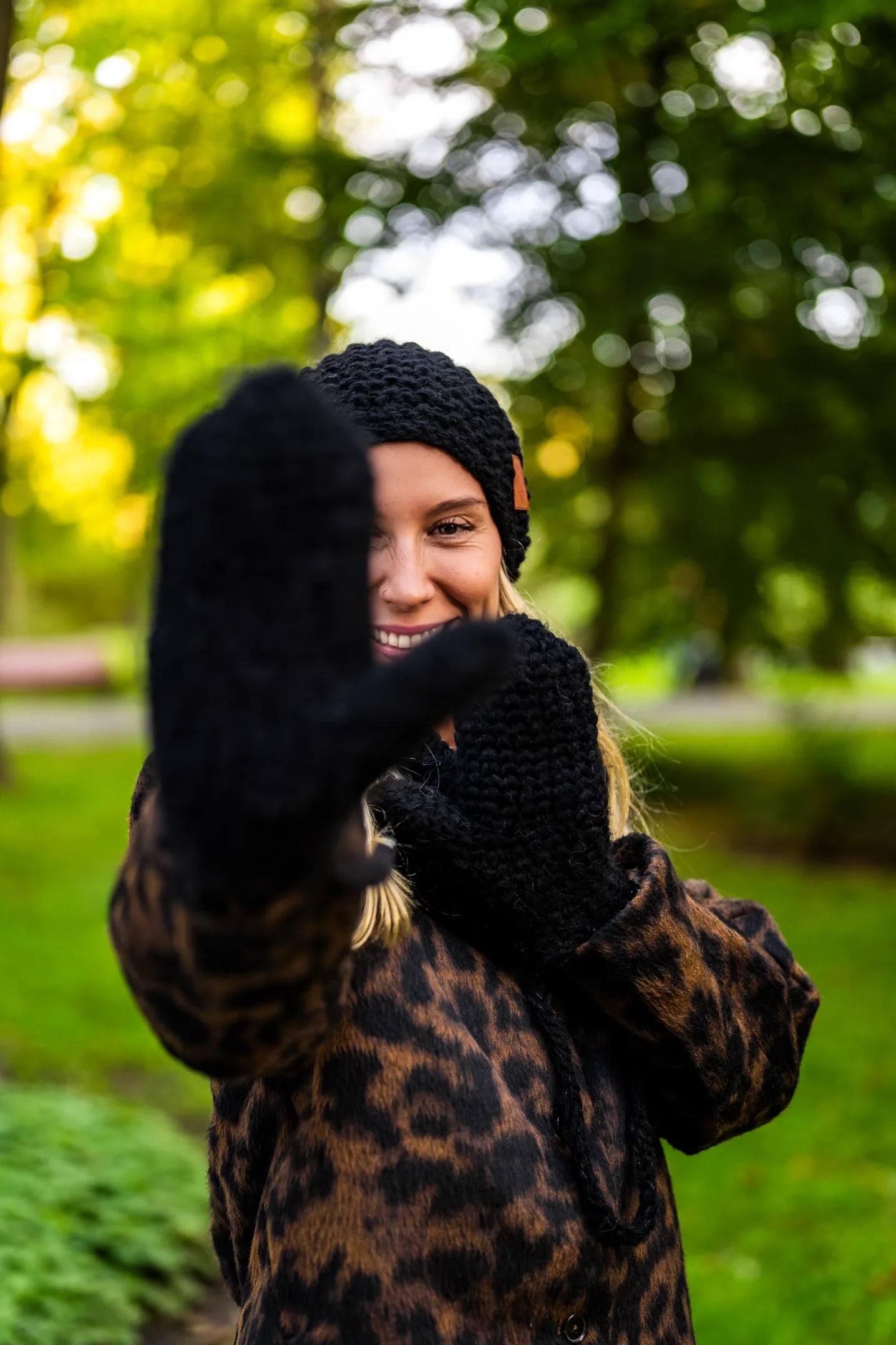 Rękawiczki MERINO "Czarny" 195 damskie rekawiczki merino