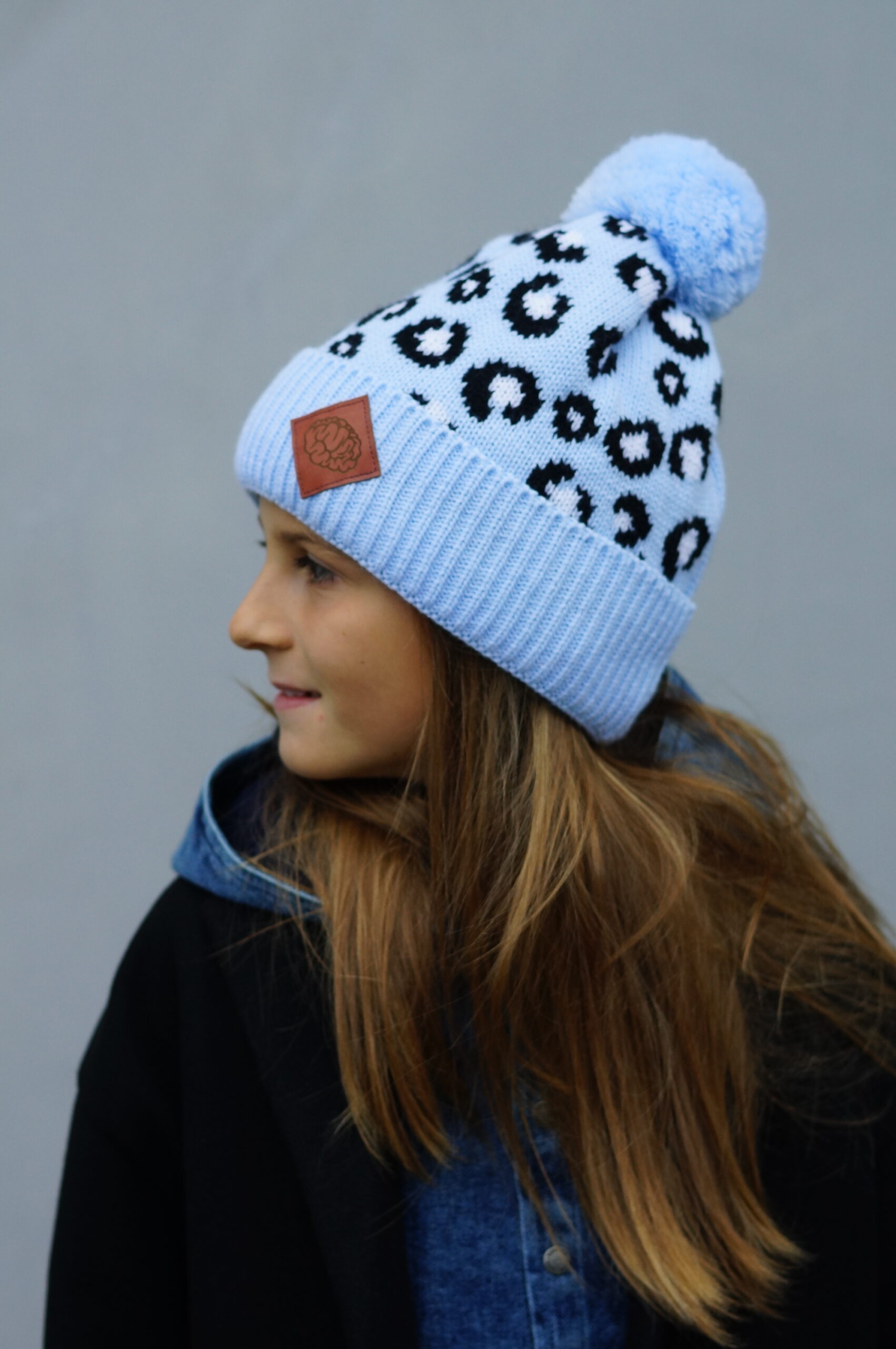 Czapka w panterkę kids "Jasny niebieski" 30 Czapka w panterkę jasny niebieski