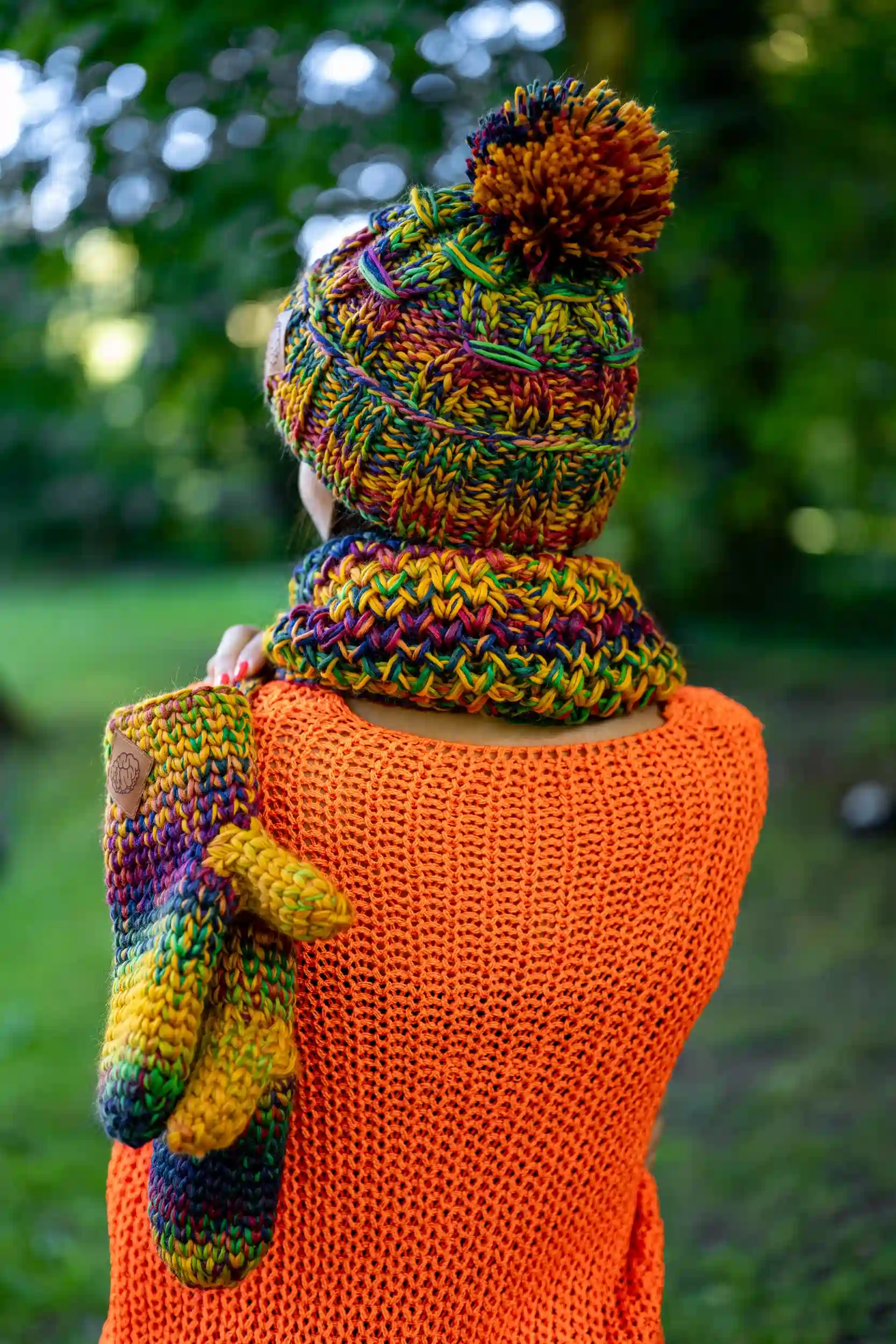 Czapka MERINO 100% Euforia "Kolory" 54 kolorowa czapka merino 3