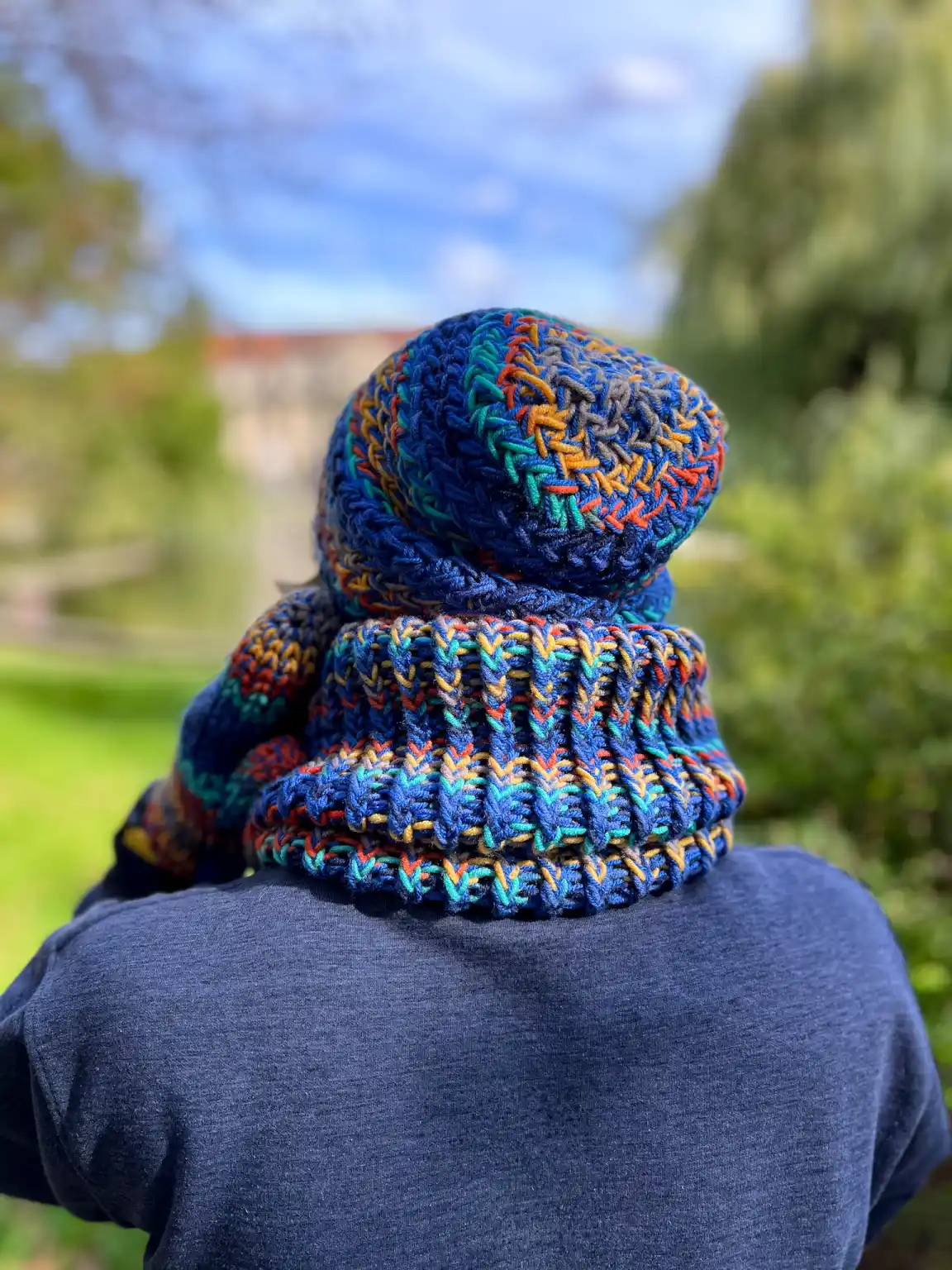 Męska czapka MERINO 50% "Górski potok" EXPLORER 189 kolorowa_czapka_handmade