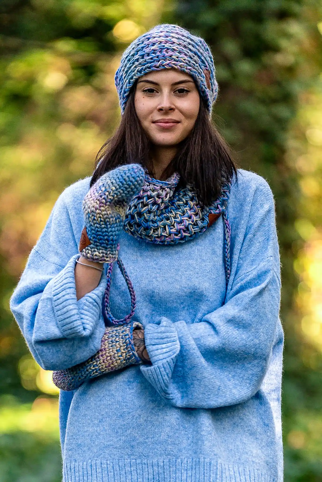 Czapka MERINO 100% This is it "Pastele" 82 kolorowy komin damski merino