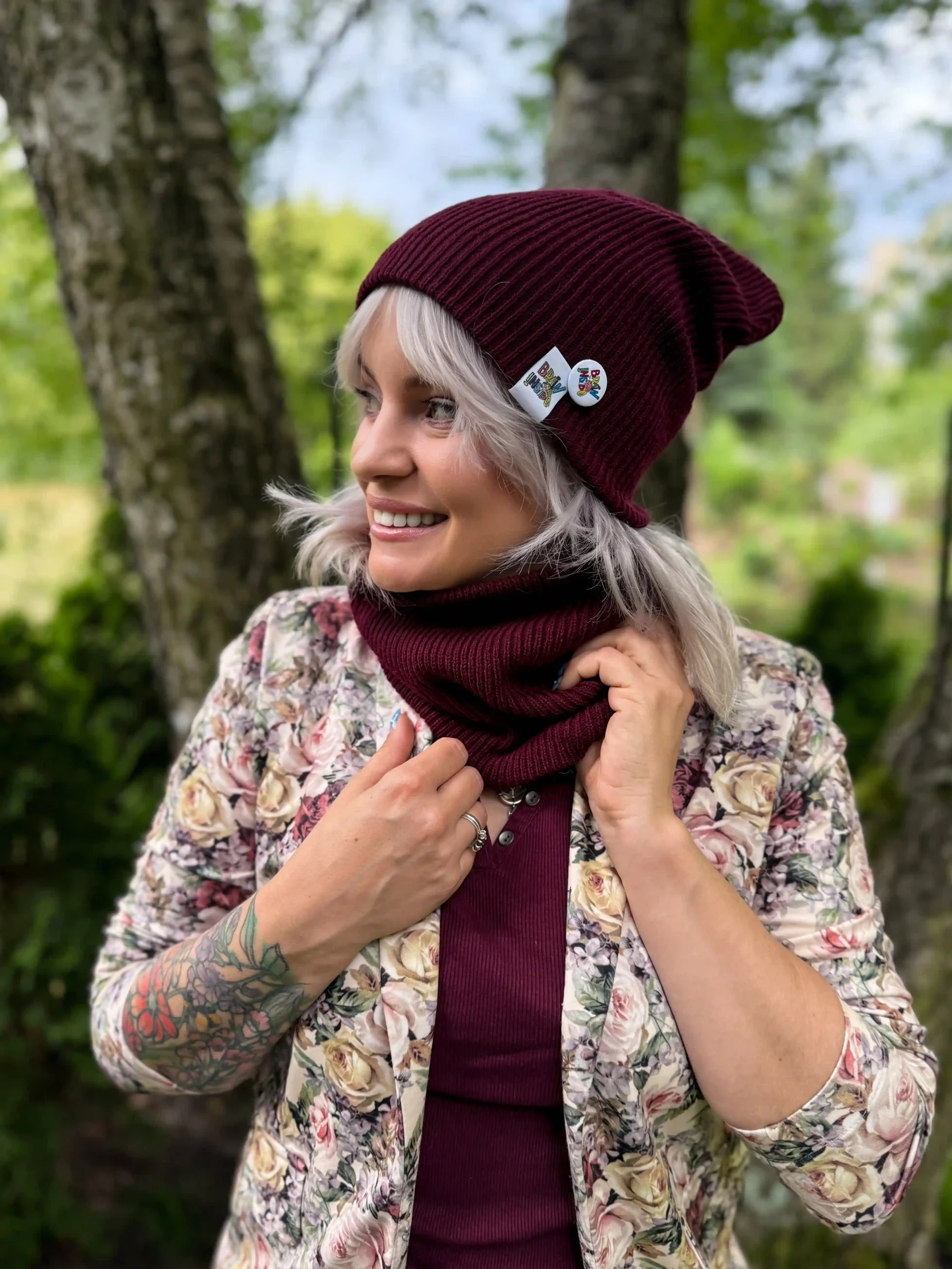 Zimowy BUFF "Bordo" 68 komin bordo scaled 1