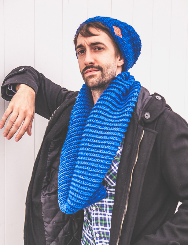 Męski komin MERINO 100% "Rzeka" 133 Męski komin MERINO 100% "Rzeka" - obrazek 3