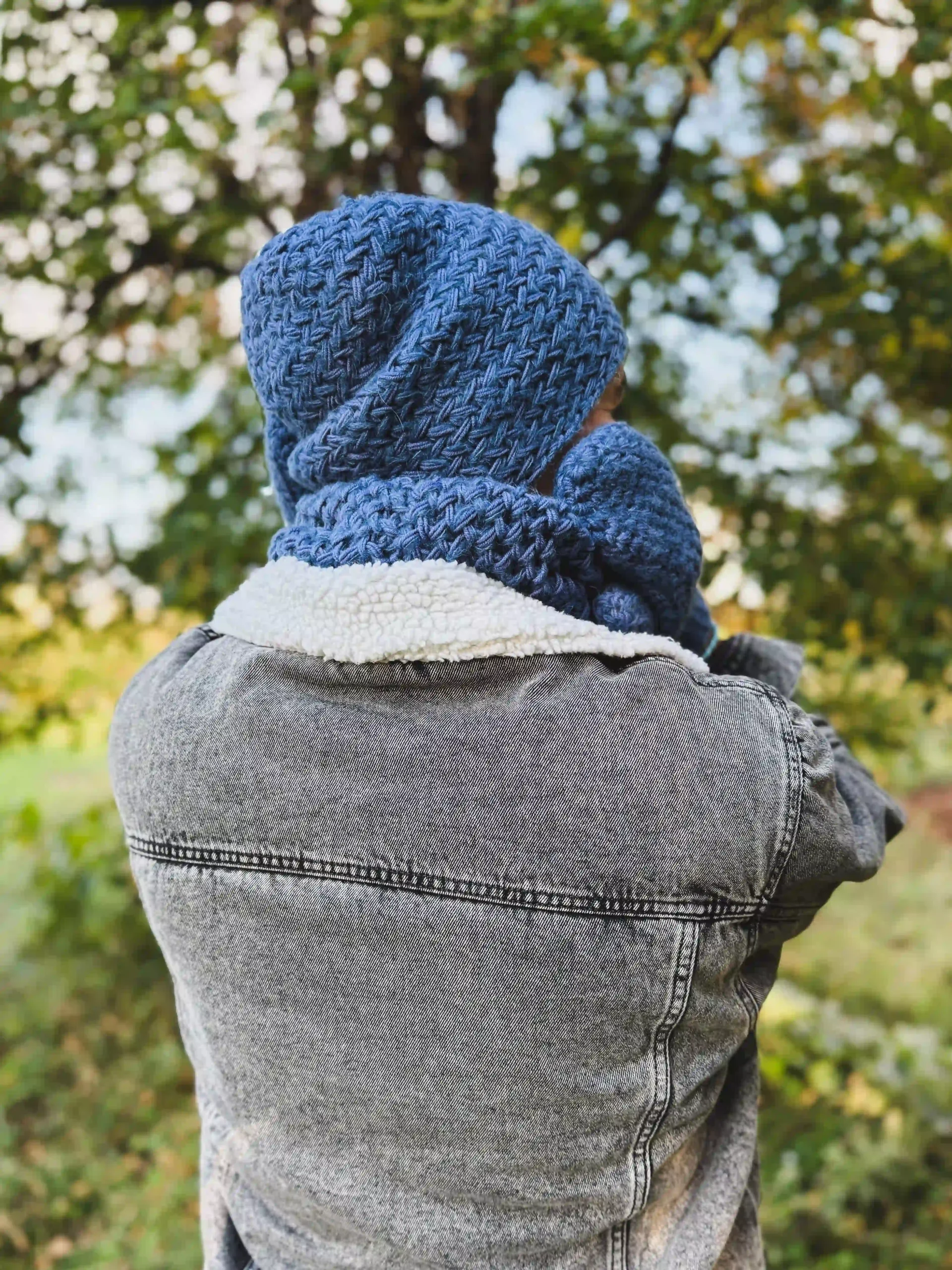 Męski mały komin MERINO "Ciemny niebieski" 25 komin meski merino 2 scaled 1
