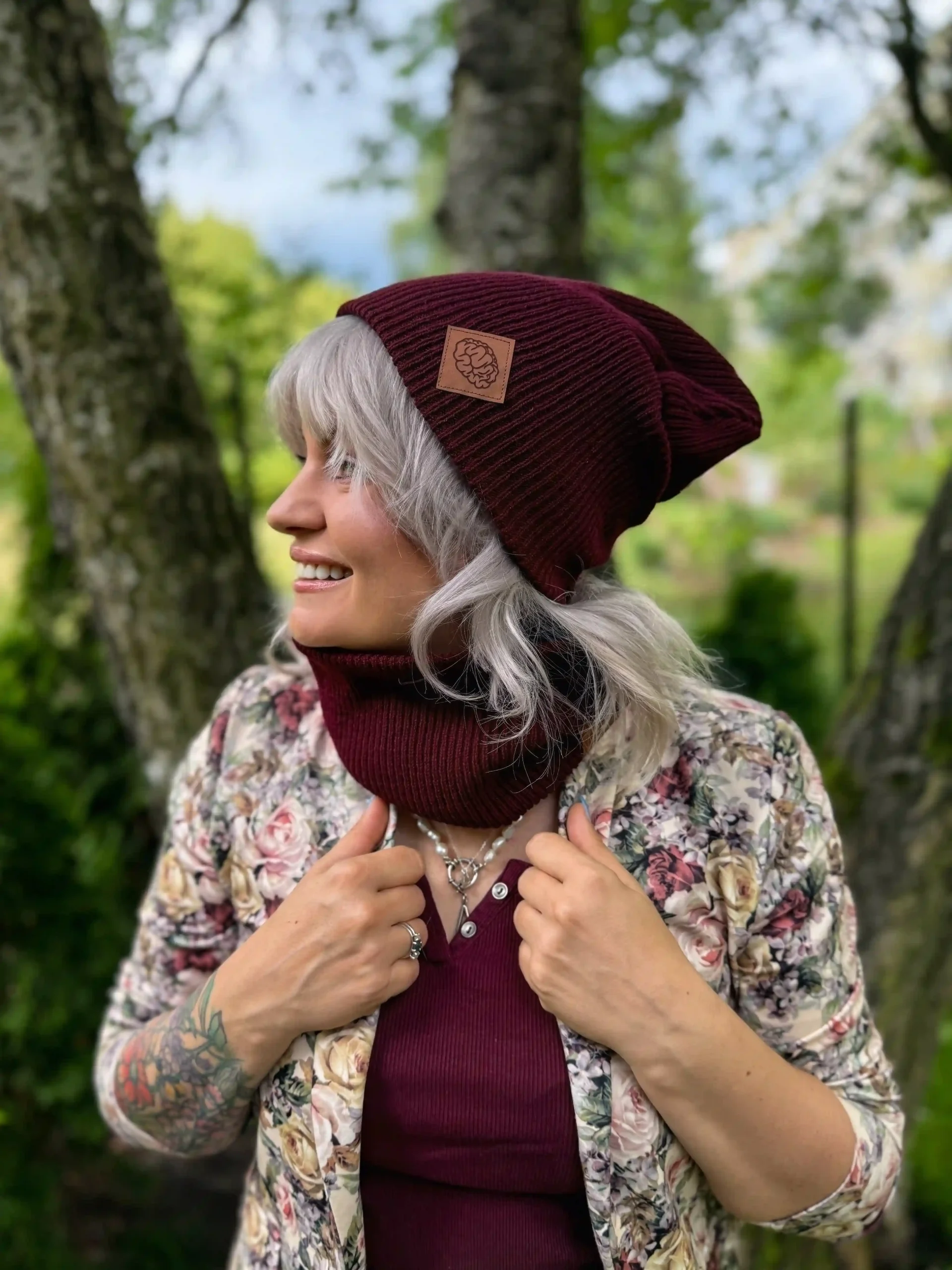 Zimowy BUFF "Bordo" 67 komin na jesiencbordo scaled 1