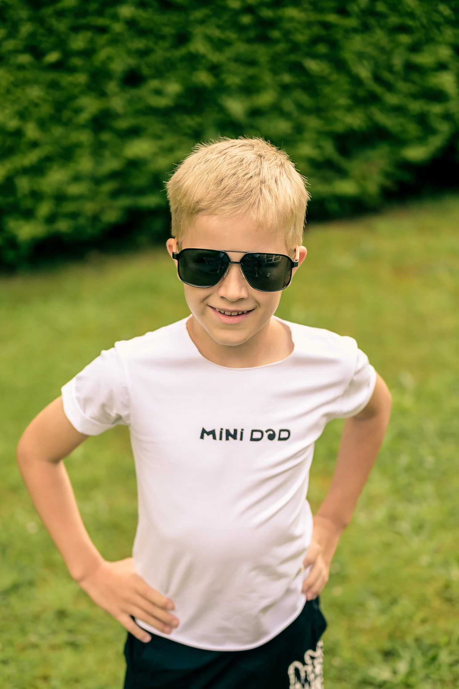 Koszulka dziecięca biała Mini DAD 71 koszulka na prezent dla dziecka z nadrukiem