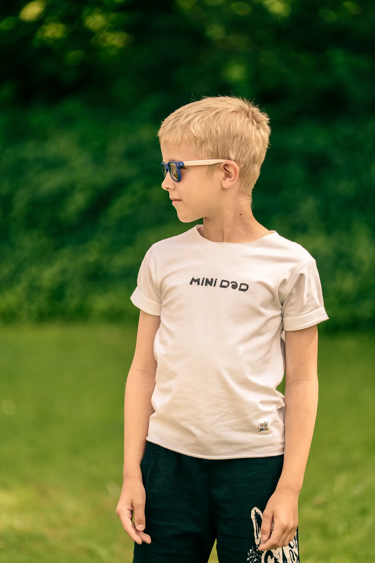 Koszulka dziecięca biała Mini DAD 107 koszulka tata i syn komplet