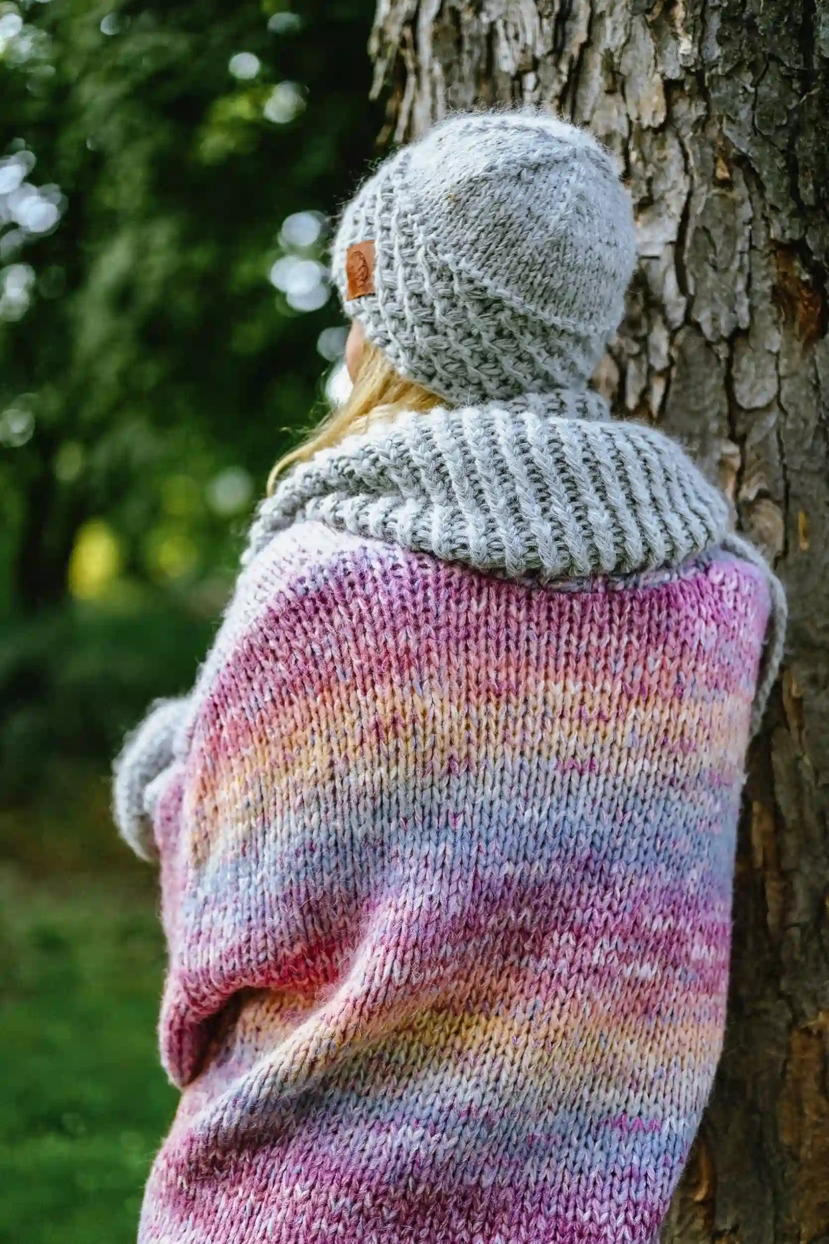 Czapka MERINO Hope "Wybielony szary" + podszewka JEDWAB 186 krotka czapka merino