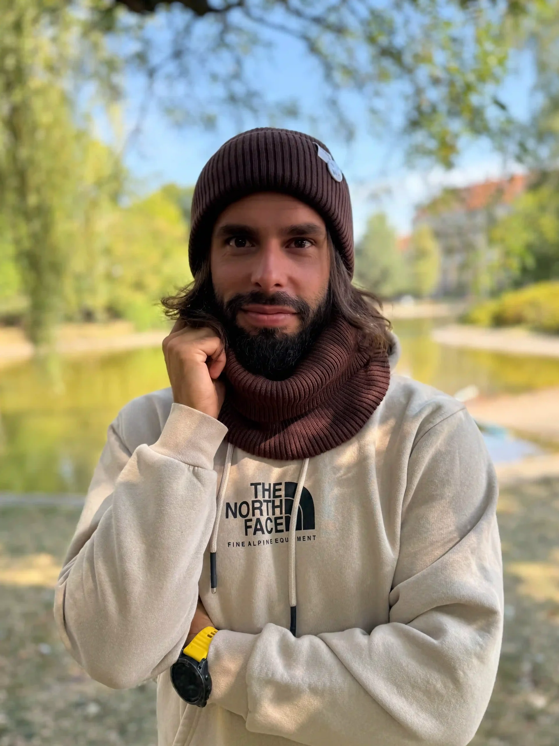 Męski bawełniany komin "Brąz" 38 meska beanie bawelniana scaled 1