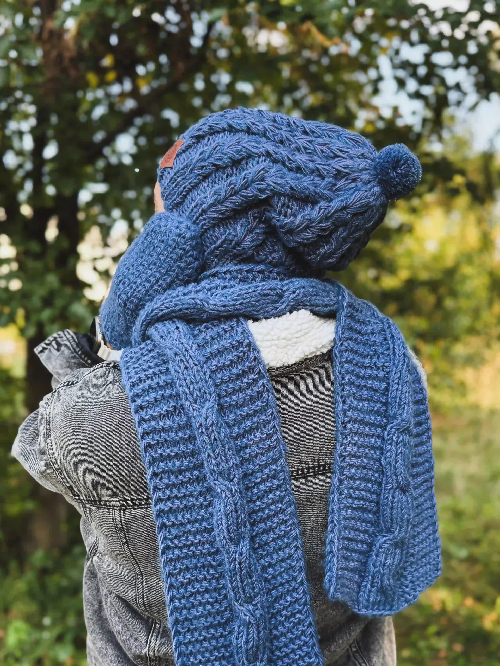 Męska czapka MERINO Smile "Ciemny niebieski" + podszewka JEDWAB 62 meska czapka merino 2 scaled 1