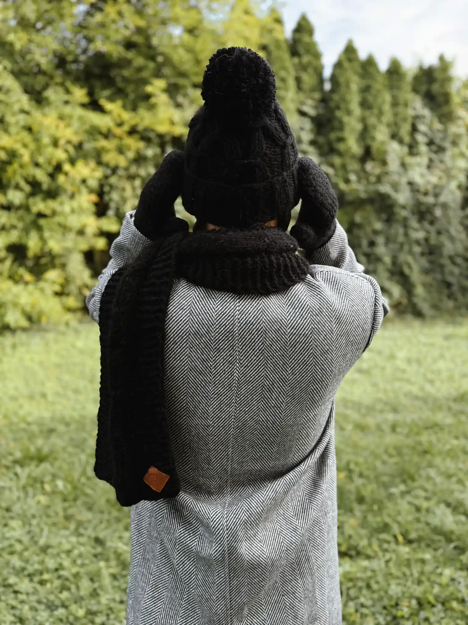 Męska czapka MERINO Euforia "Czarny" 188 meska czapka z pomponem merino 1