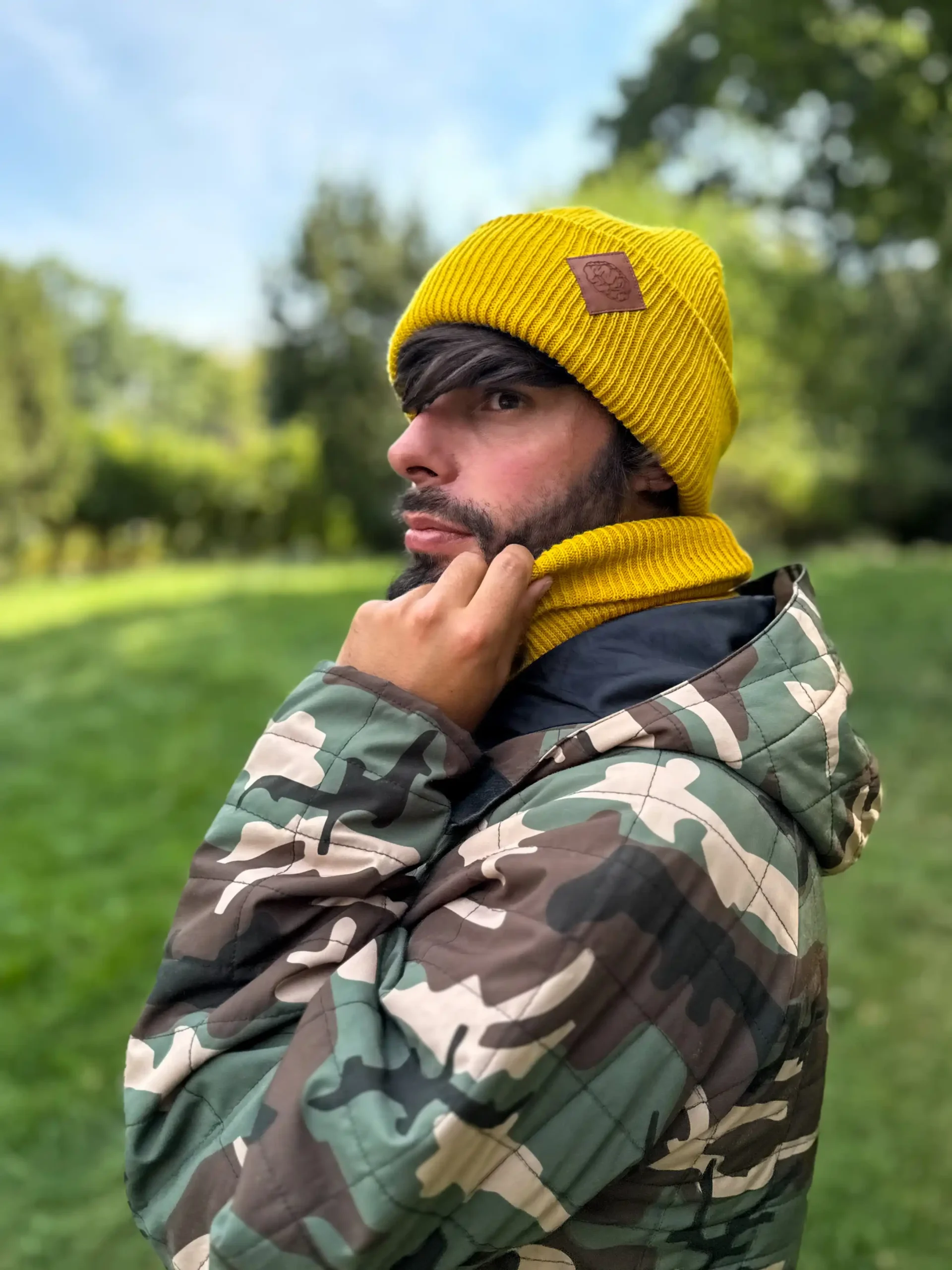 Komin męski “Miodowy” 153 miodowa beanie meska scaled 1