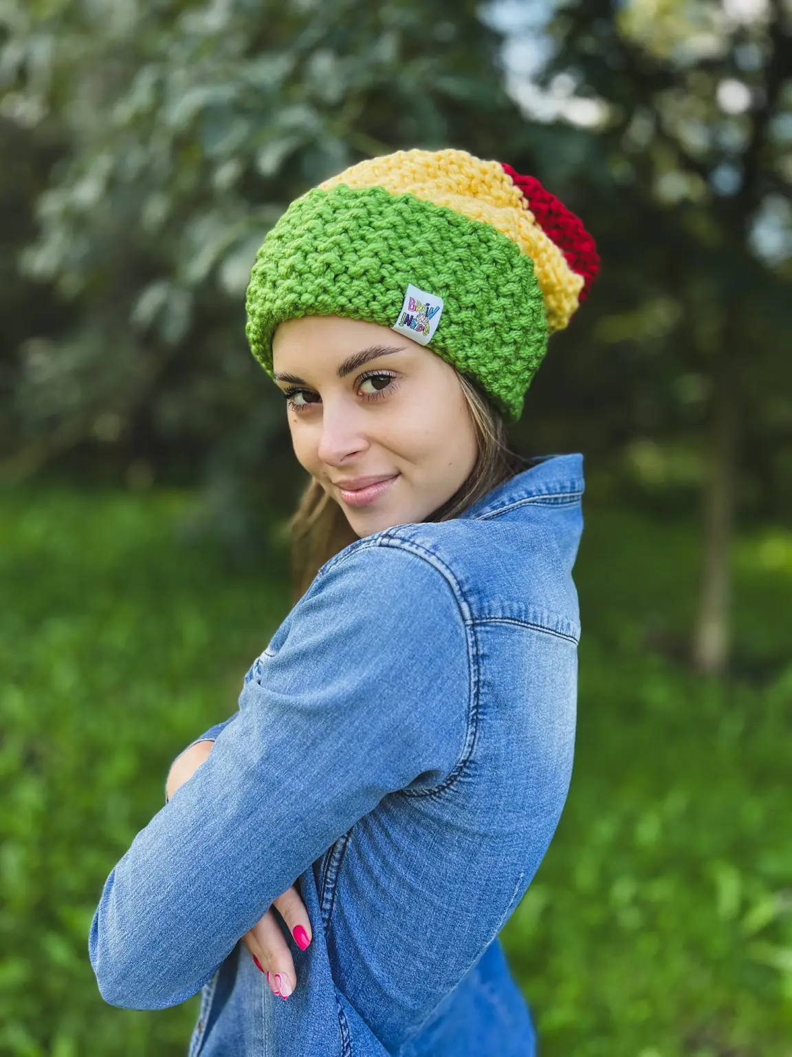 Czapka zimowa slouchy NEVERLAND "Reggae" 105 pomysl na prezent pod choinke