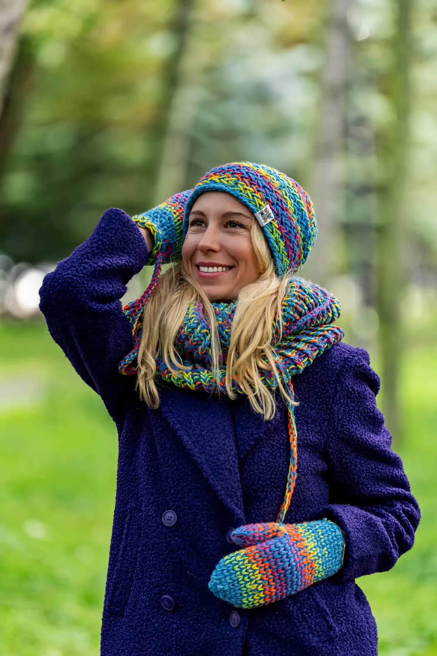 Czapka MERINO 50% "Tęcza Błękit" EXPLORER 82 producent czapek zimowych 1 1
