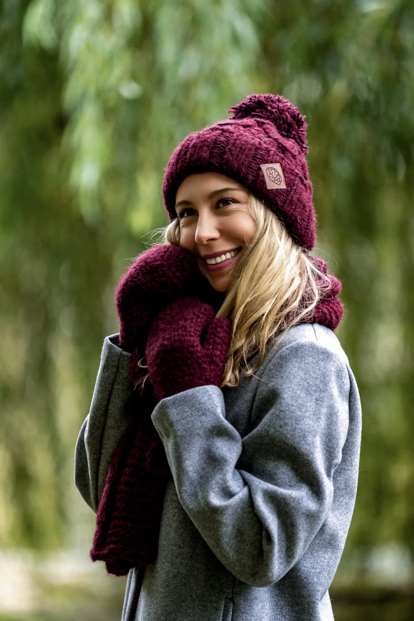 Czapka MERINO Euforia "Bordo" 70 producent szalikow merino 1