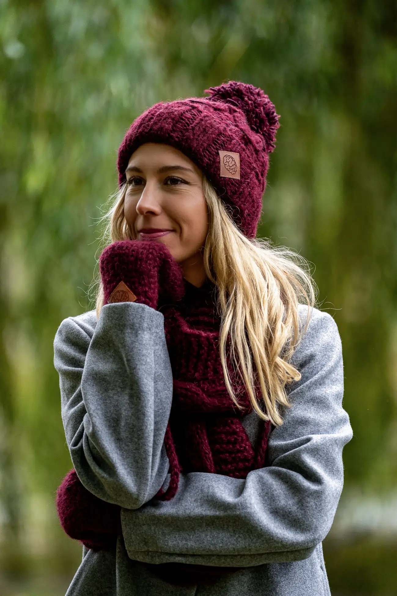 Czapka MERINO Euforia "Bordo" 69 produkcja czapek dla firm z logo