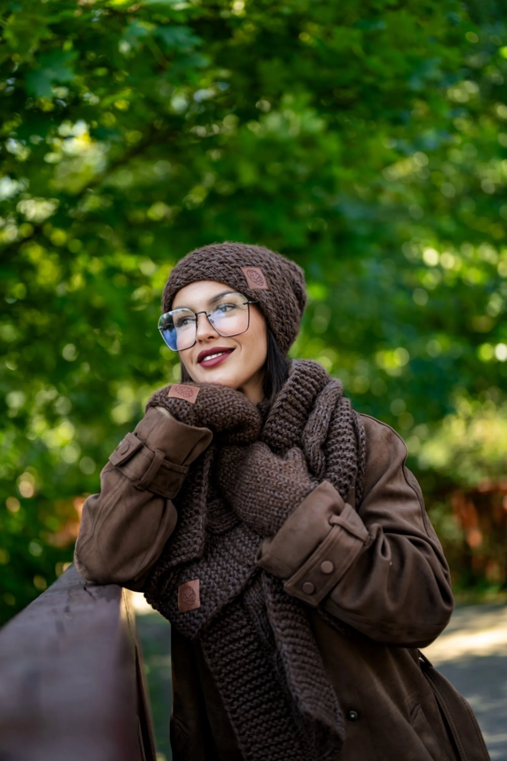 Czapka MERINO Explorer "Brązowy" 228 rekawiczki damskie merino