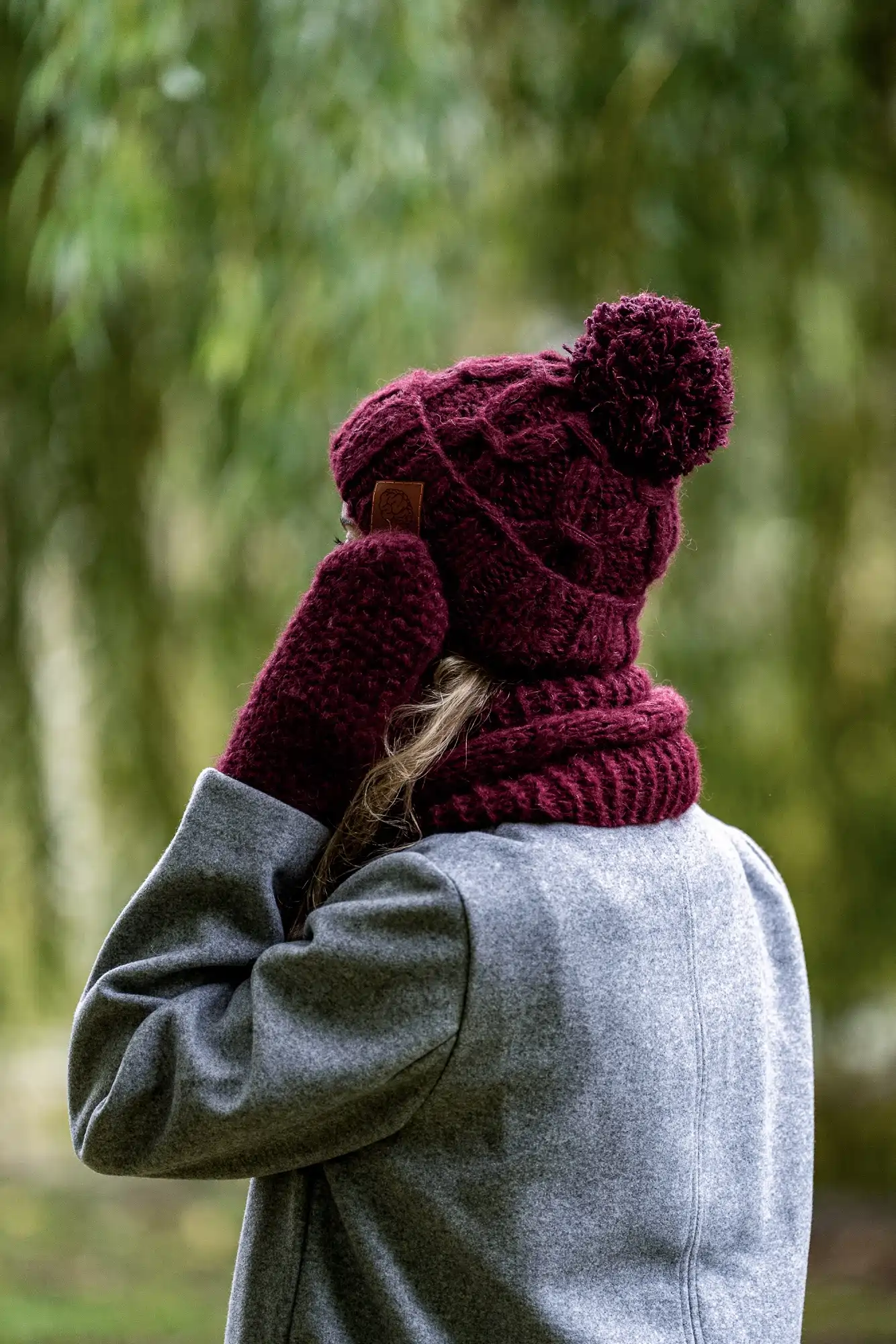 Czapka MERINO Euforia "Bordo" 67 rekawiczki merino bordo