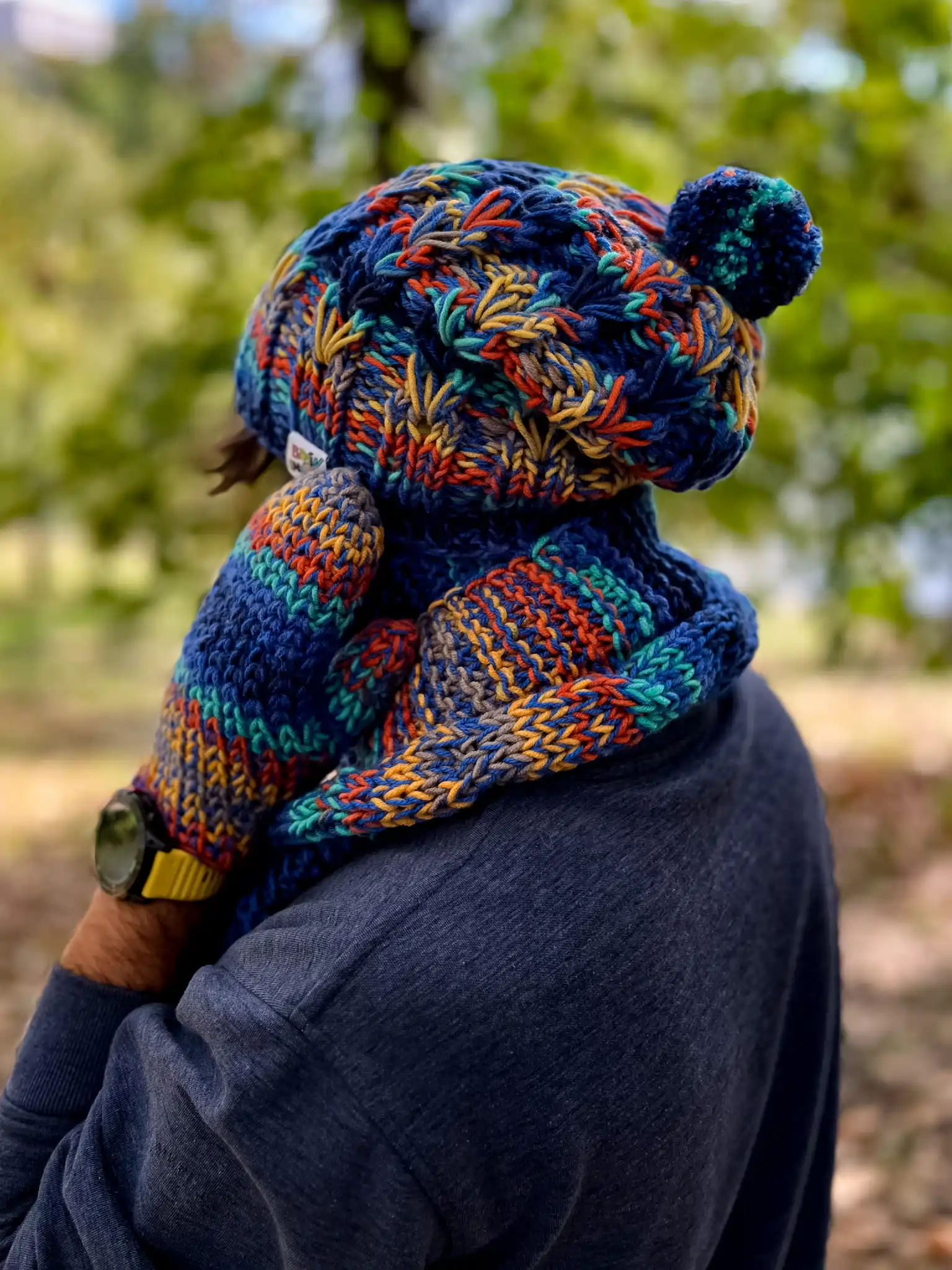 Męskie rękawiczki handmade ,,Górski potok" 36 rękawiczki merino dla mężczyzn