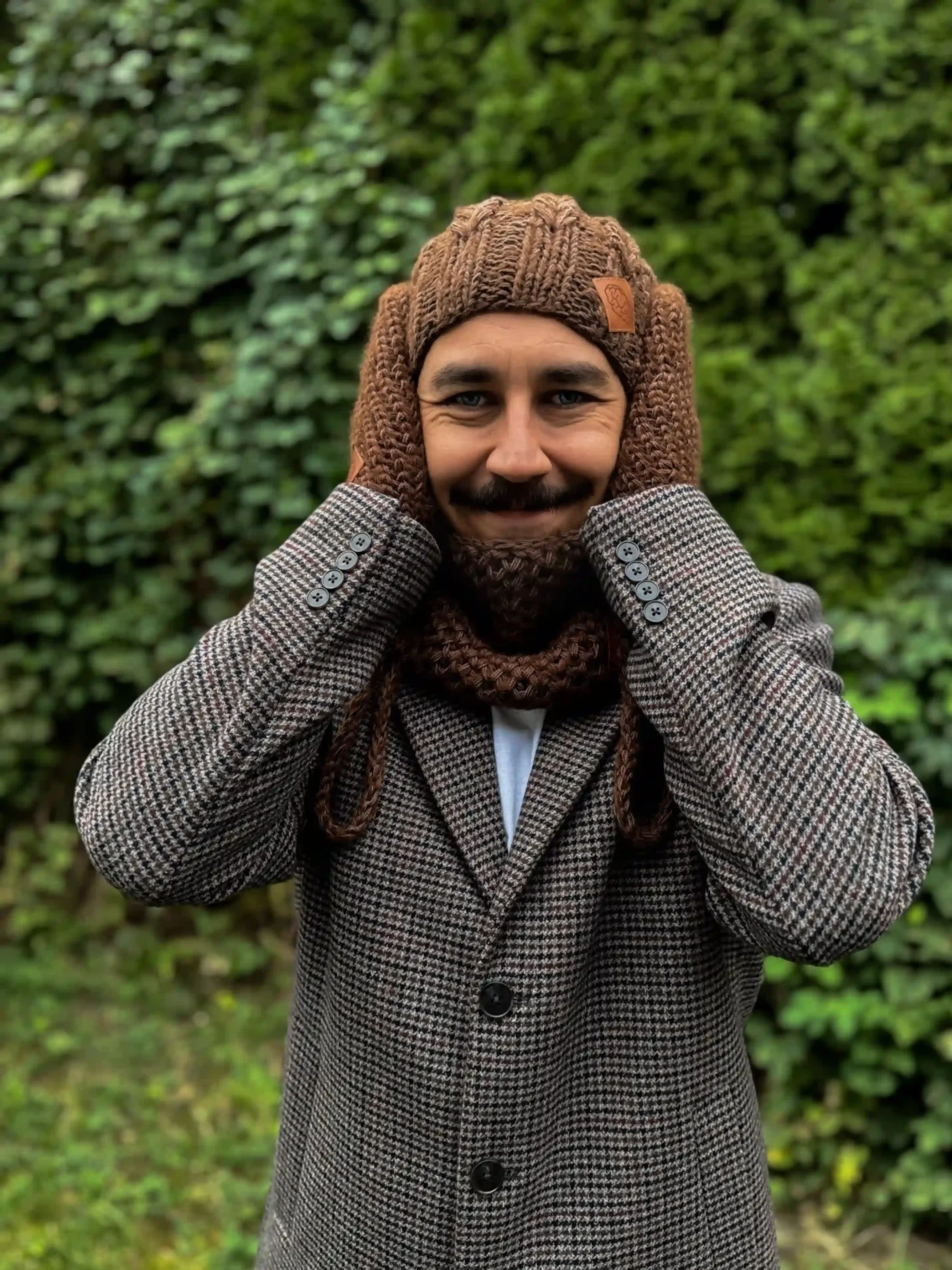 Męskie rękawiczki MERINO "Brąz" 46 rekawiczki merino meskie scaled 1