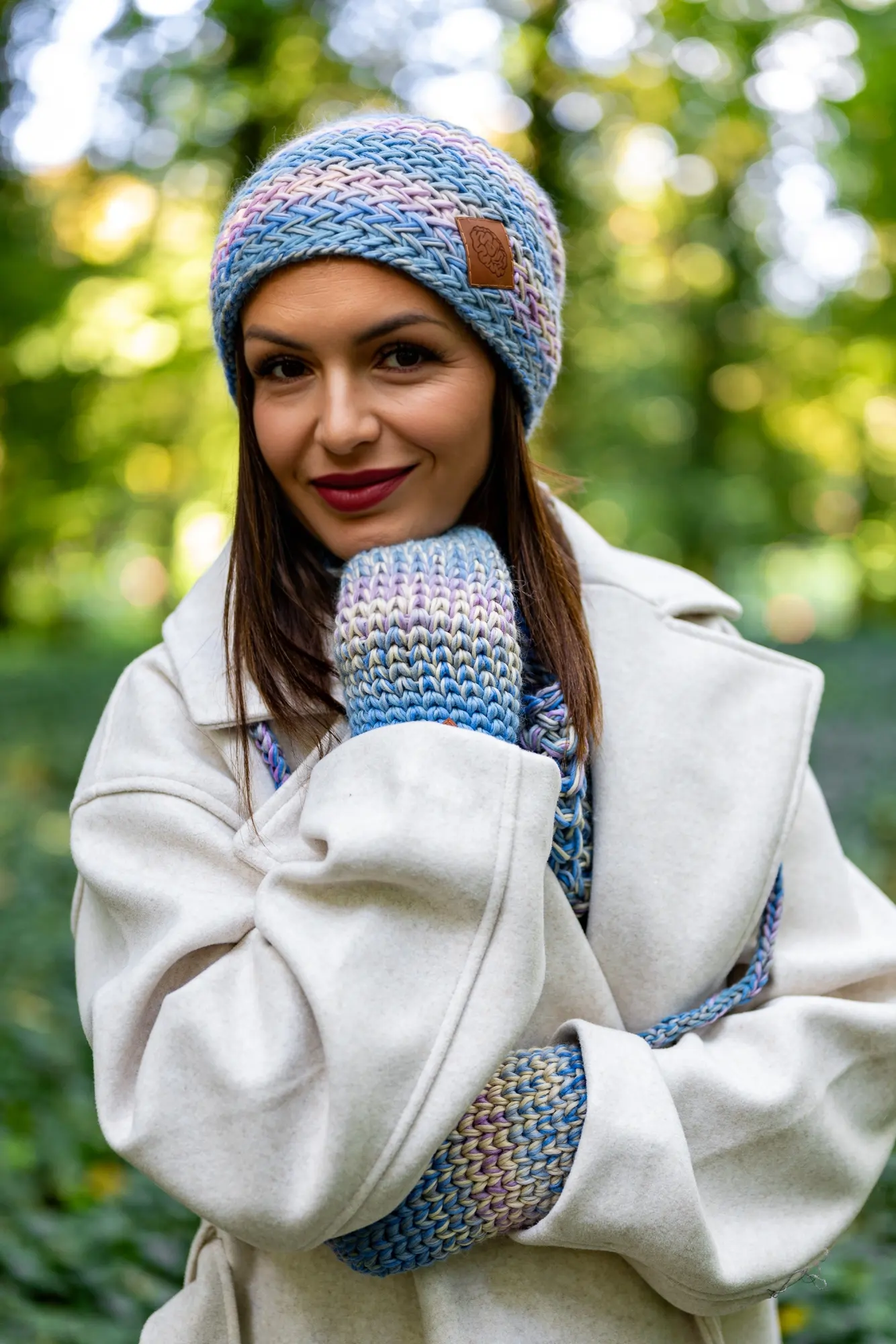 Czapka MERINO 100% Explorer "Pastele" 175 rekawiczki merino pastele