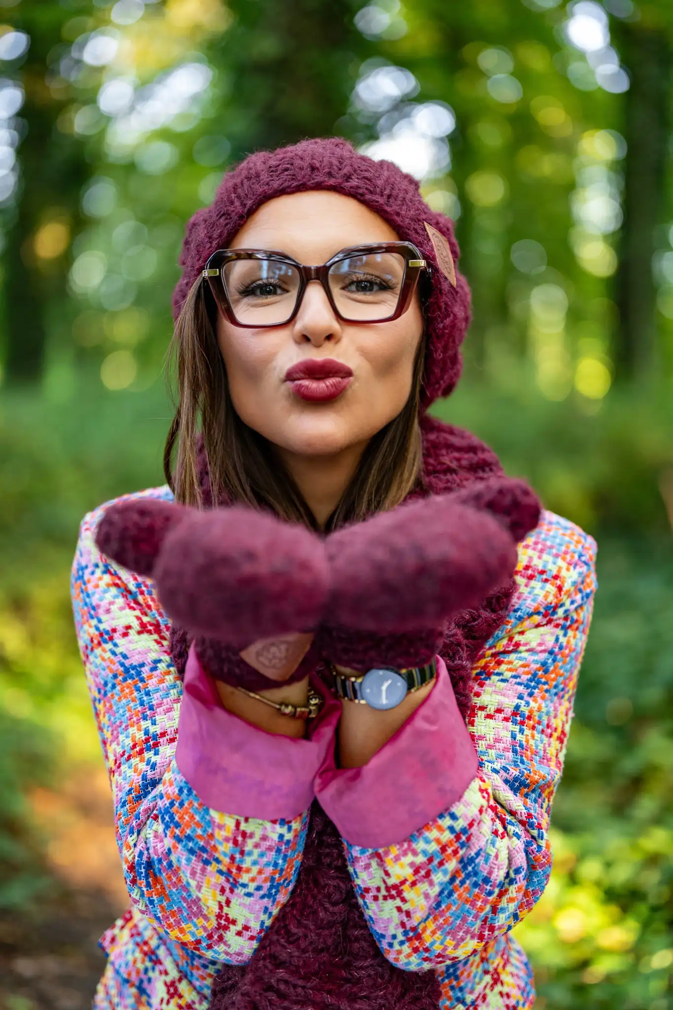 Rękawiczki MERINO "Bordo" 182 rekawiczki merynos bordo