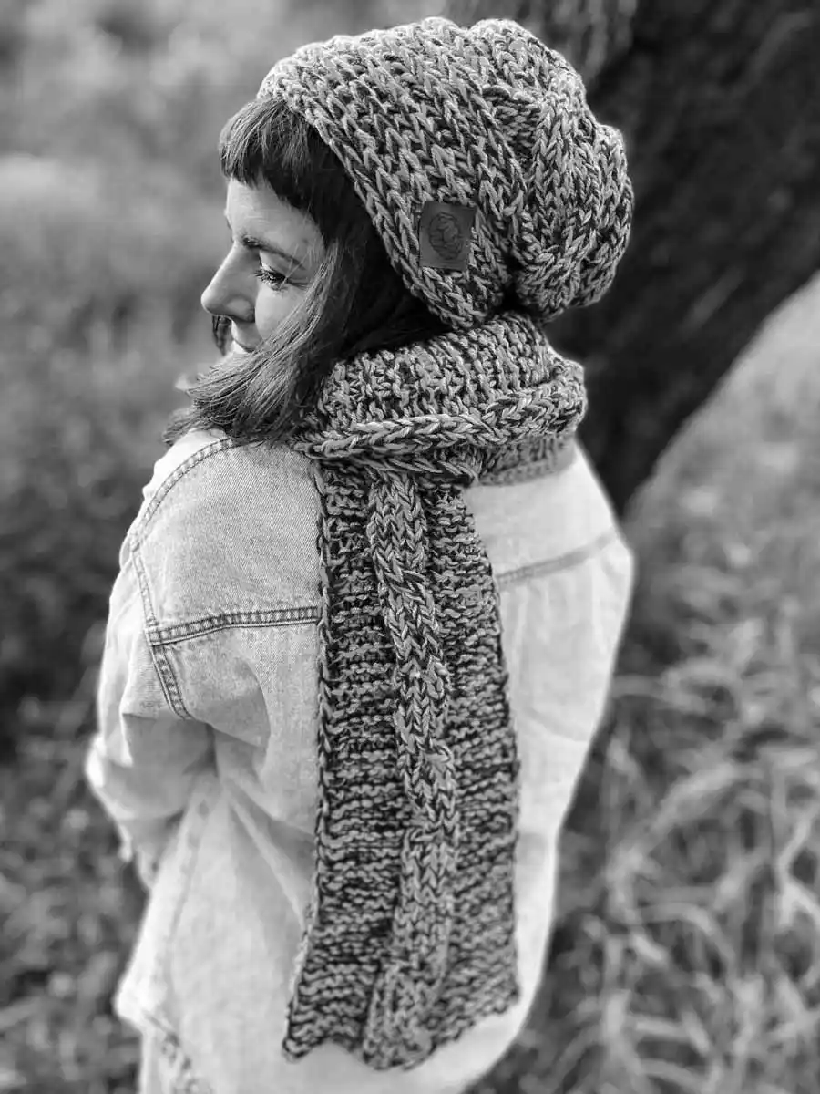 Szalik zimowy w moich kolorach 25 szal zimowy handmade na zamówienie