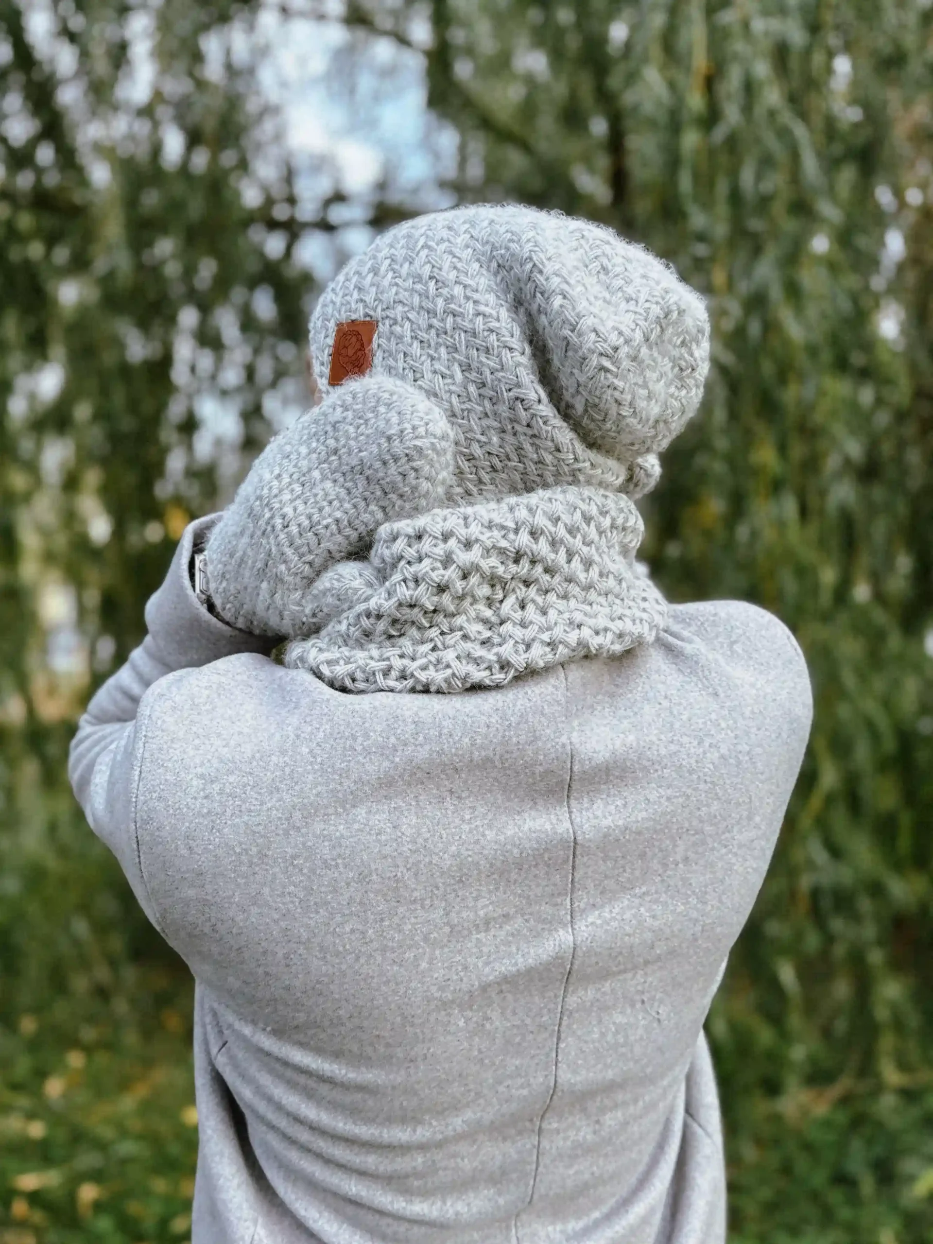 Męska czapka MERINO Explorer "Wybielony szary" 32 szara beanie scaled 1