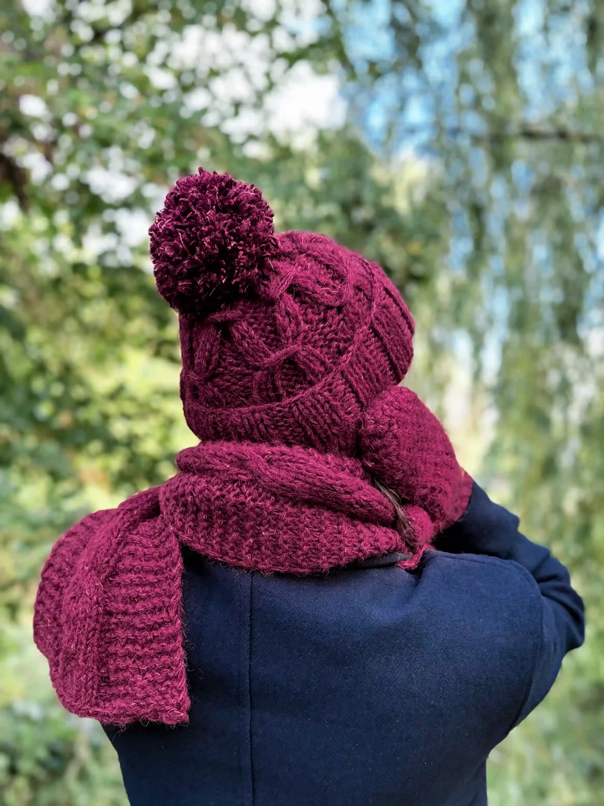 Męska czapka MERINO Euforia "Bordo" 109 welniana czapka meska scaled 1