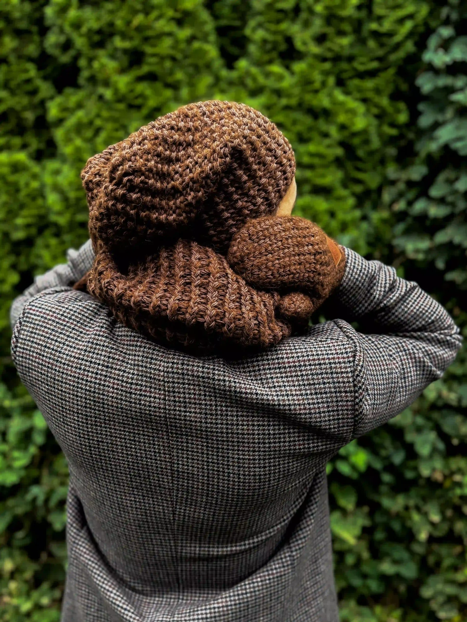 Męska czapka MERINO Neverland "Brąz" + podszewka JEDWAB 137 zimowa czapka scaled 1