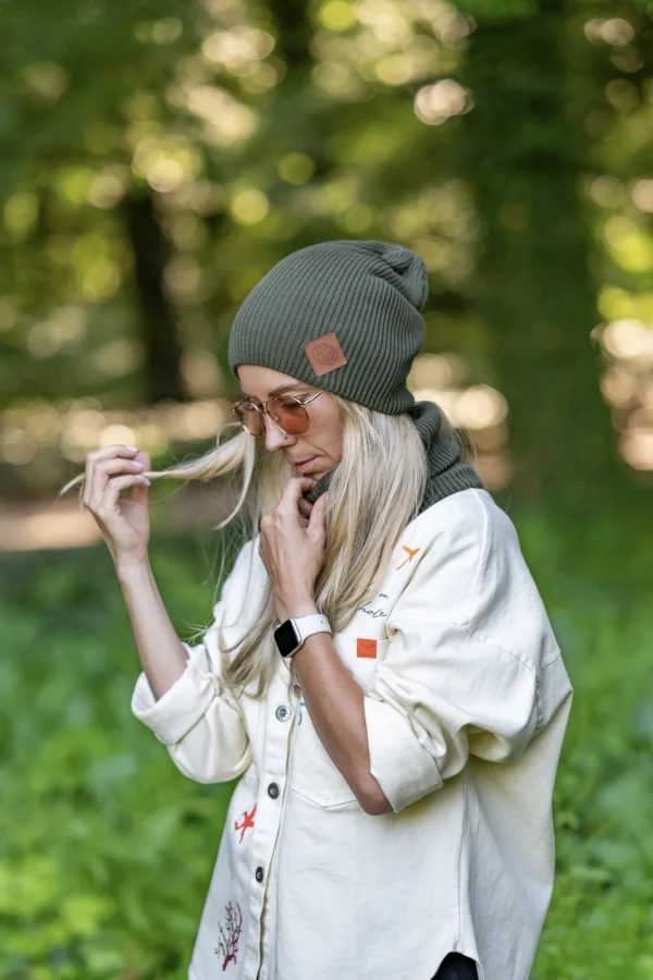 Bawełniana czapka wiosenna logo ekoskórka "Khaki Ciemny Zielony" 12 Bawełniana czapka wiosenna logo ekoskórka "Khaki Ciemny Zielony"