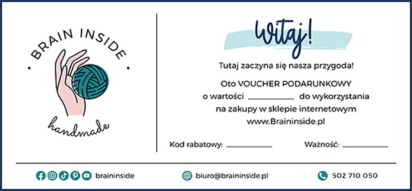 SWIATECZNY voucher podarunkowy na czapke recznie robiona 1