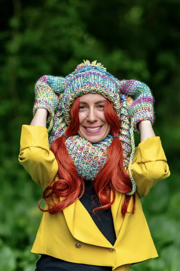 czapka handmade merino