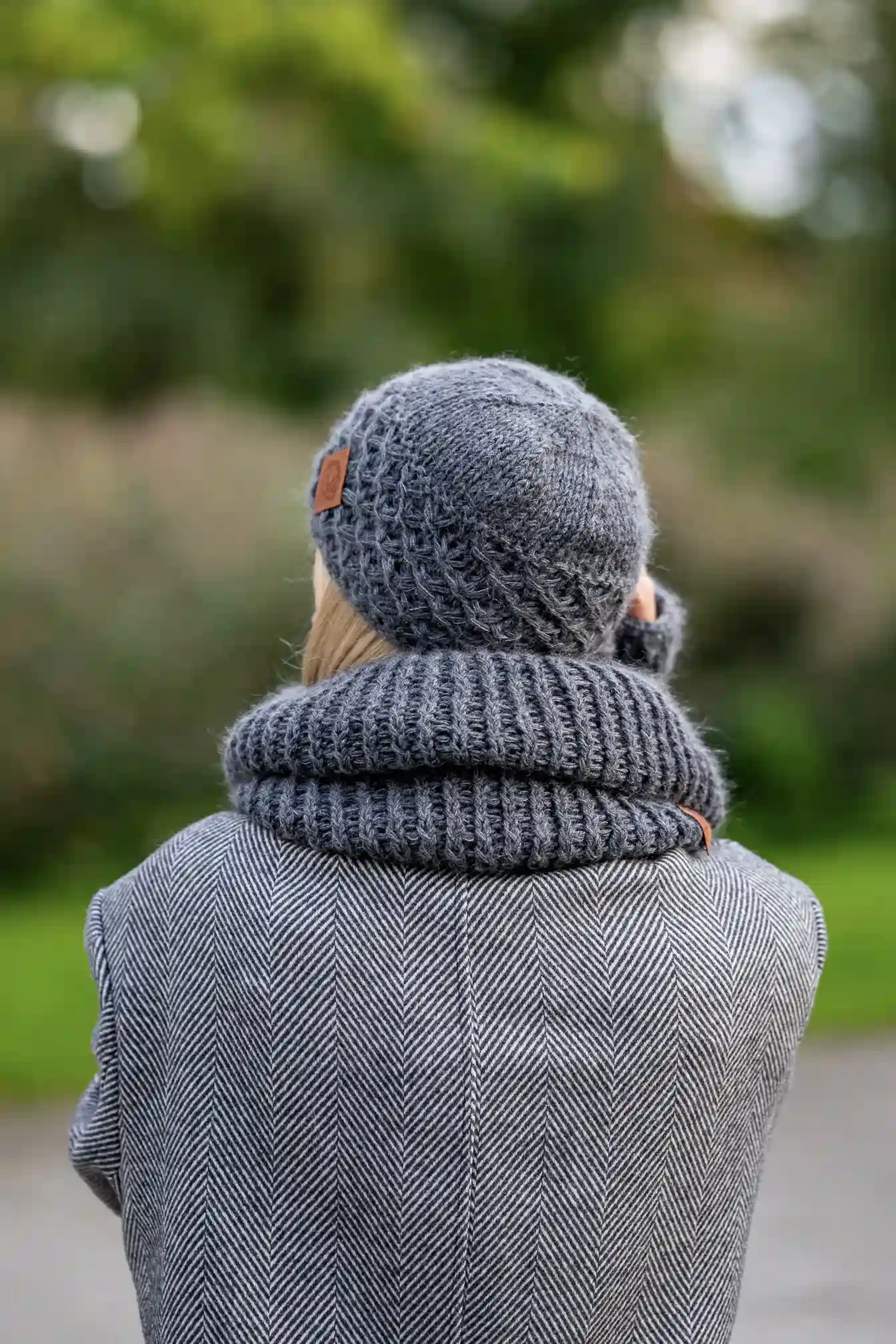 Czapka MERINO 67% Hope "Ciemny Szary" + podszewka JEDWAB 20 czapka z alpaki i merino