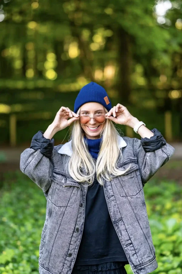 Damski Bawełniany komin "Ciemny Granat Navy” 10 komin z bawełny