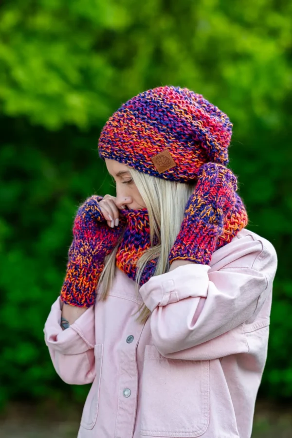 luźna czapka merino