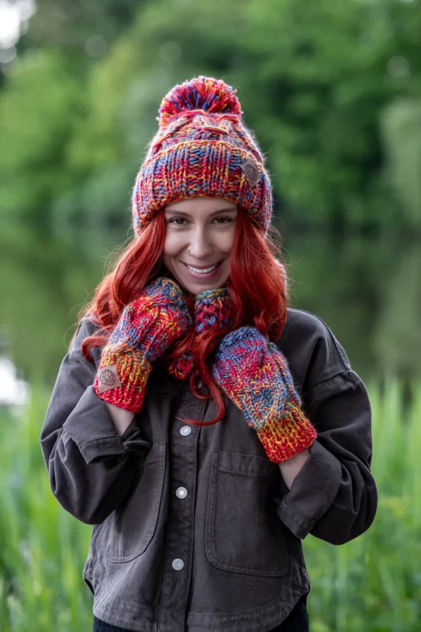 ręcznie robiona czapka merino
