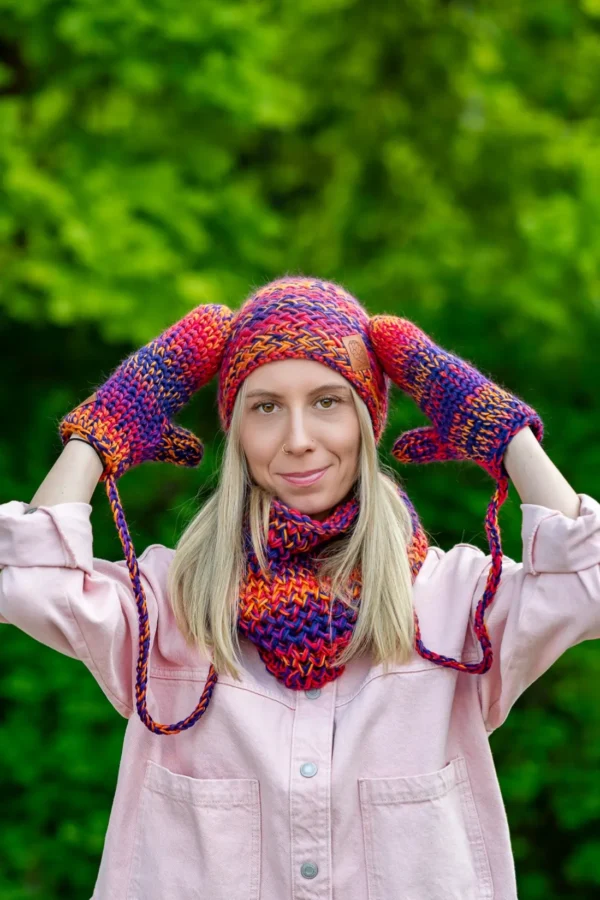 rękawiczki damskie ze sznureczkiem
