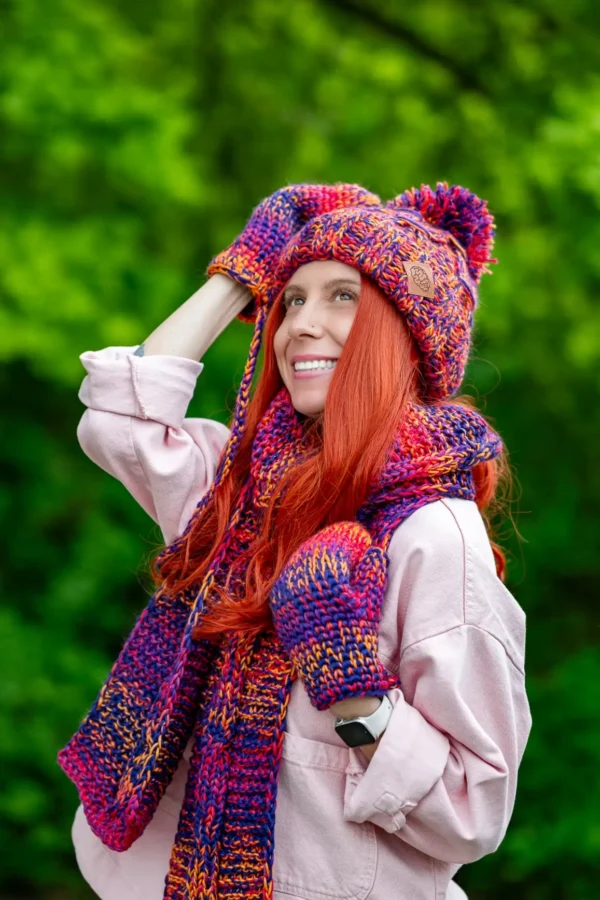 zimowy szal damski