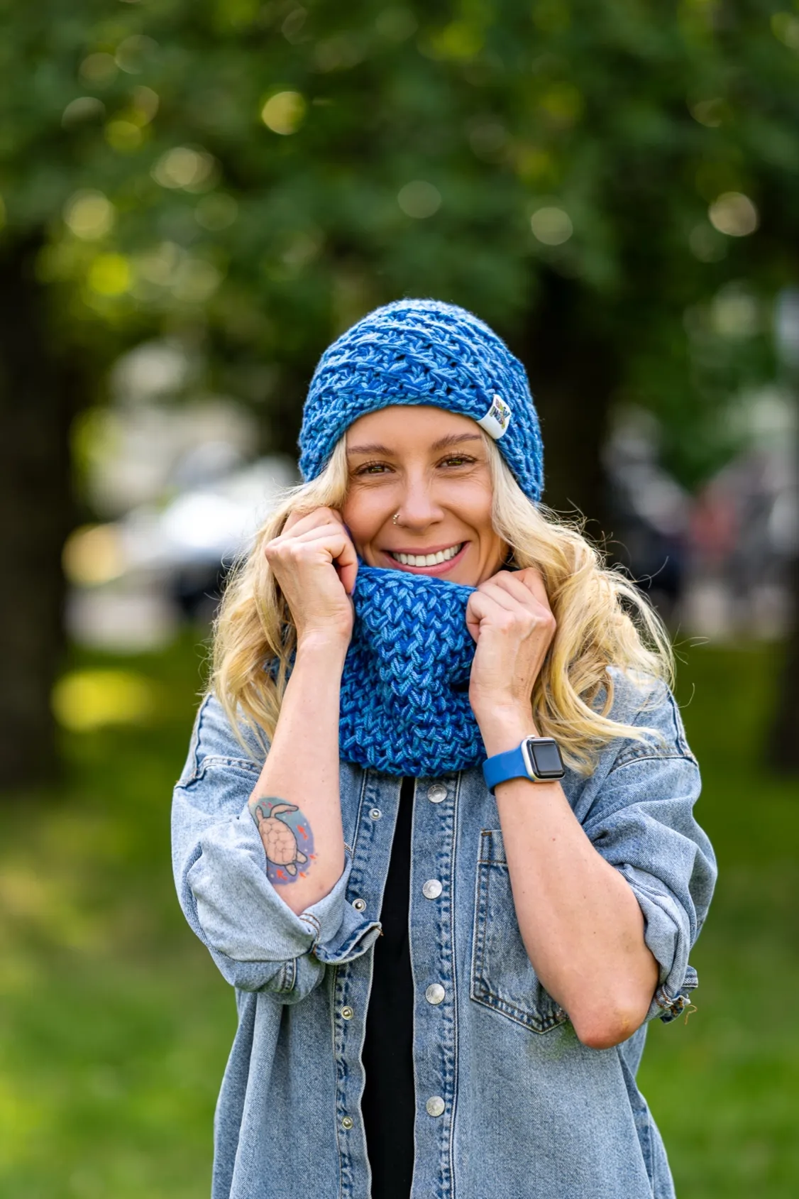 Czapka ,,Niebieskości" HOPE 18 czapka z podszewką