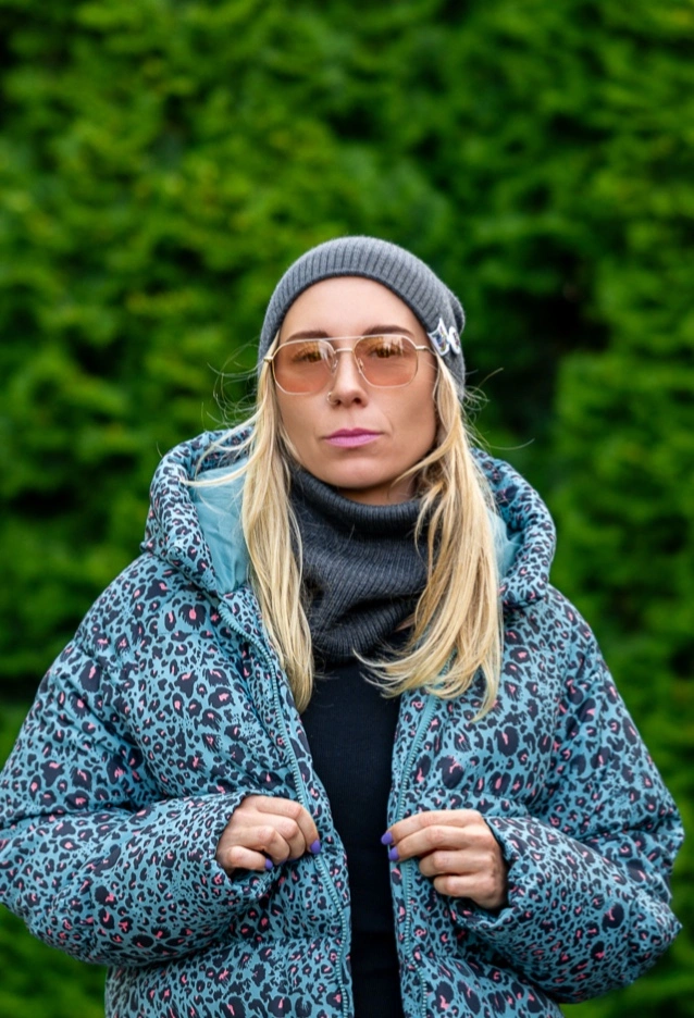 Damski komin MERINO "Ciemny Szary" 47 komplet czapka merino