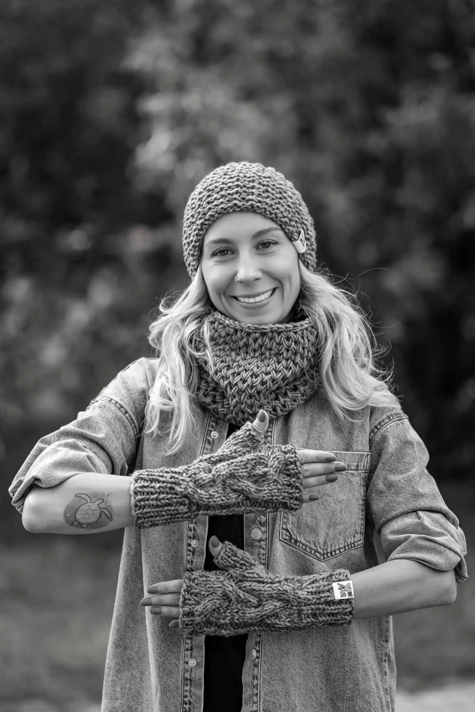 Mitenki handmade na zamówienie 4 rękawiczki bez palców