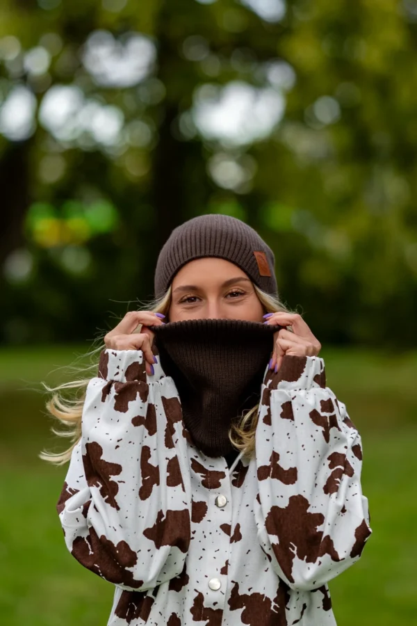 czapka komin merino